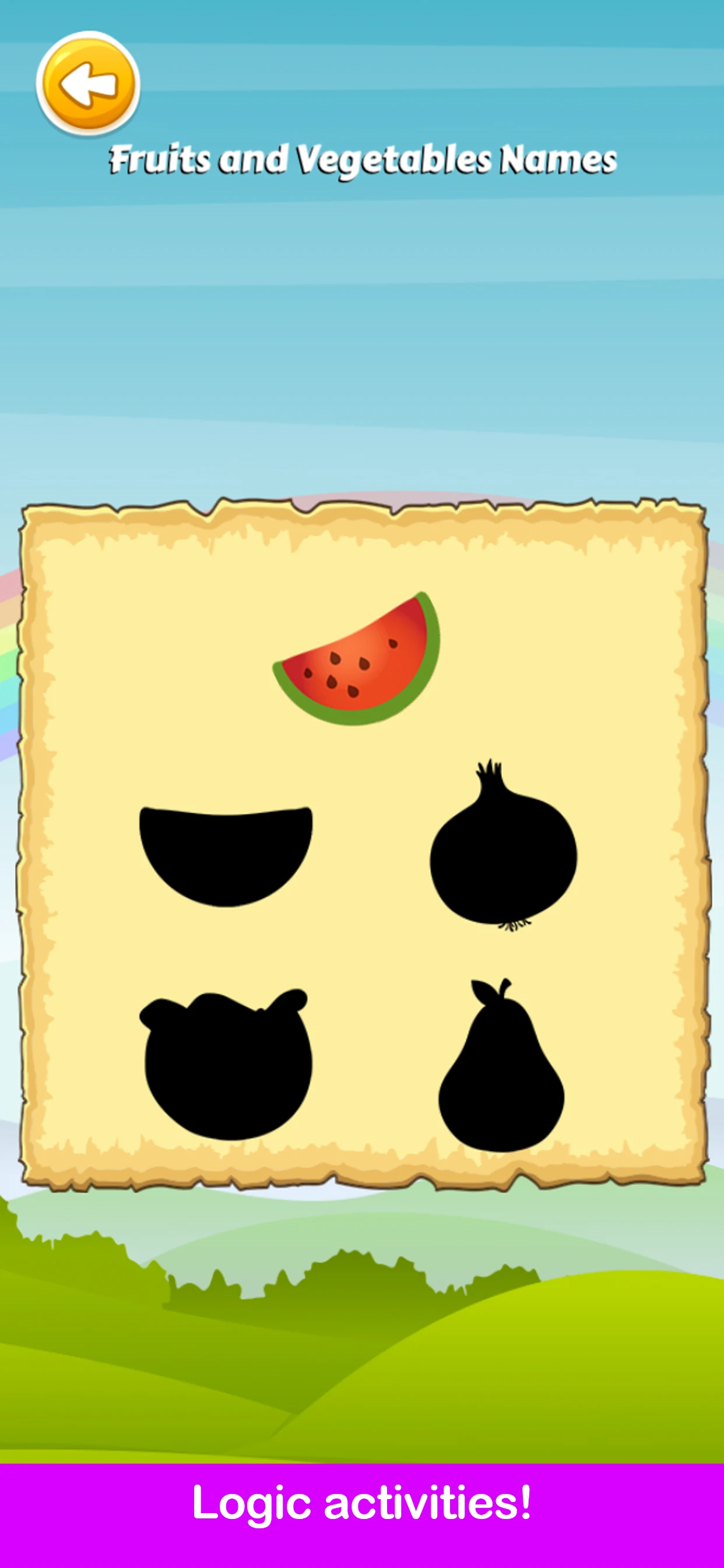 Fruits and Vegetables for Kids screenshot