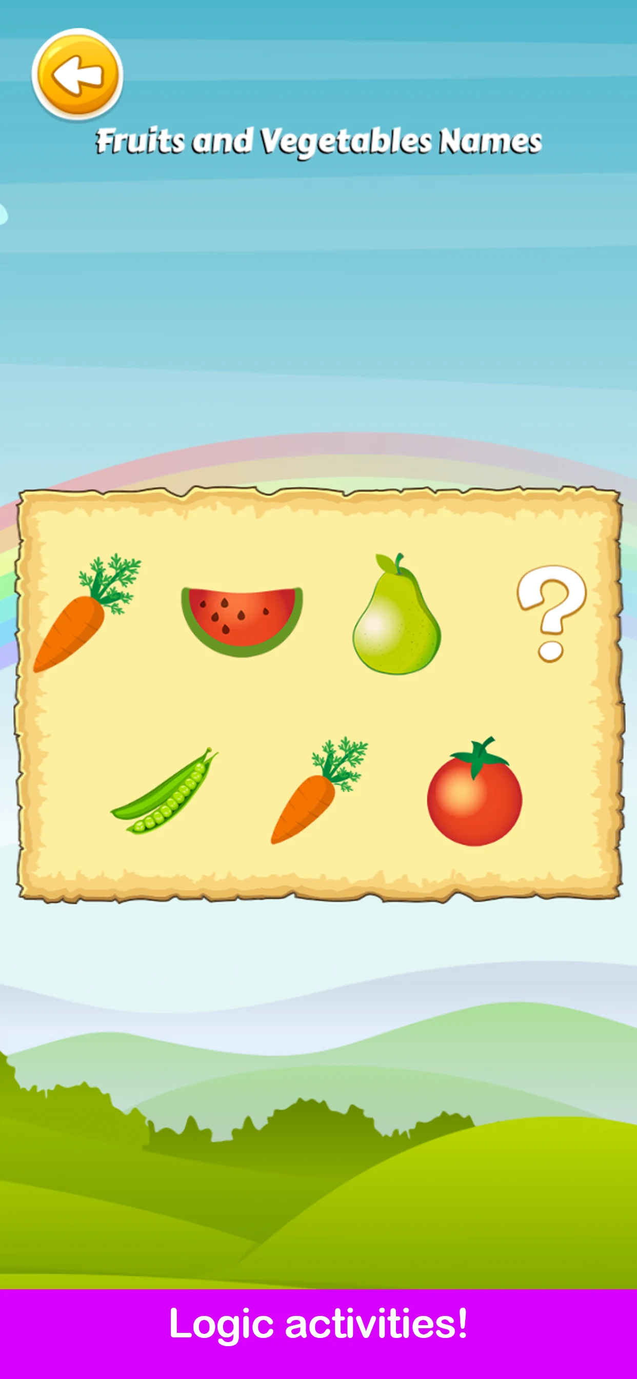 Fruits and Vegetables for Kids screenshot